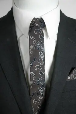 کراوات ست دستمال طرح‎دار قهوه‎ای برند Kravatistan کد 1662728116