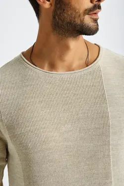 پلیور بافتنی اسپرت یقه طرح پانل مردانه برند CHUBA کد 1662712655