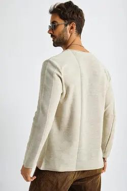 پلیور بافتنی اسپرت یقه طرح پانل مردانه برند CHUBA کد 1662712655