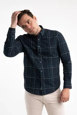 پیراهن با کیفیت چهارخانه 670000 مردانه برند F&amp;K Örme کد 1662856458