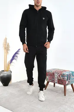 ست لباس راحتی پارچه کلفت 3نخ زیپدار مشکی مردانه برند GOOD FASHION کد 1662932649