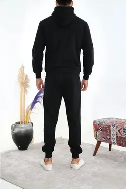 ست لباس راحتی پارچه کلفت 3نخ زیپدار مشکی مردانه برند GOOD FASHION کد 1662932649
