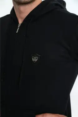 ست لباس راحتی پارچه کلفت 3نخ زیپدار مشکی مردانه برند GOOD FASHION کد 1662932649