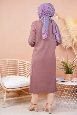 بافتنی فصلی بلند رنگ گل رز زنانه برند FY Giyim کد 1663052054
