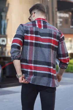 پیراهن متناسب خاکستری آنتراسیت برند Madmext کد 1663425052