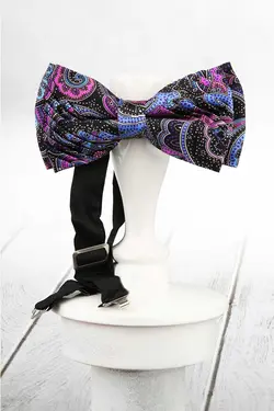 پاپیون ابریشم پلیسه دار طرح چند رنگ برند La Pescara کد 1663777931