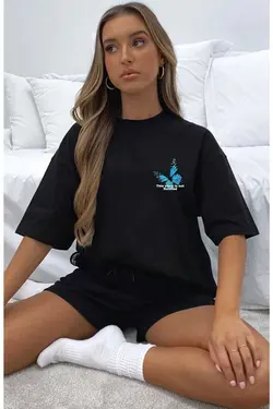ست شلوارک اسپرت طراحی پروانه برند trendypassion کد 1663863845