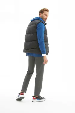 جلیقه پفدار طرح‎دار جیبدار مشکی مردانه برند Danger کد 1665242530