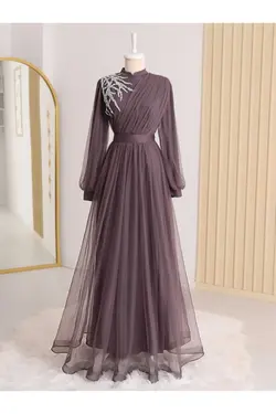 مجلسی توری کمربند‎دار نگین دار جلو برند Modamorfo کد 1665501011