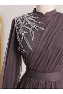 مجلسی توری کمربند‎دار نگین دار جلو برند Modamorfo کد 1665501011