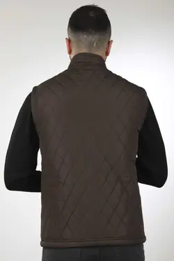 جلیقه قالب راحت جیب دار پفدار پنبه دوزی شده داخل قهوه‎ای مردانه برند neowit کد 1665842108