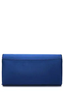 کیف مجلسی اکسسوری برگ ساتن براق سرمه ای سنگی برند Rouge Paris Boutique &amp; Accessory کد 1665978305