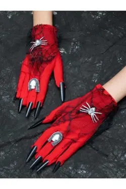 دستکش ناخن طرح‎دار قرمز برند DESİGN کد 1666377304