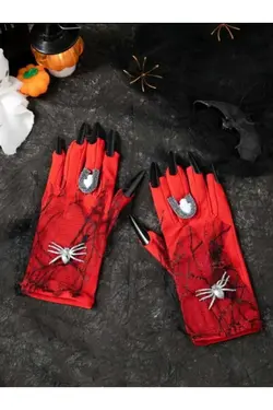 دستکش ناخن طرح‎دار قرمز برند DESİGN کد 1666377304