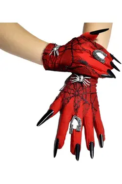 دستکش ناخن طرح‎دار قرمز برند DESİGN کد 1666377304