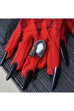 دستکش ناخن طرح‎دار قرمز برند DESİGN کد 1666377304