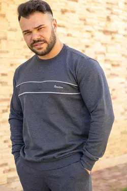 ست لباس راحتی سوییشرت قالب راحت کلفت قلاب دوزی شده مردانه برند Azıcık Akıllı کد 1666298707