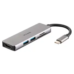 تبدیل Type C به HDMI، USB3 و SD/microSD دی لینک مدل DUB-M530