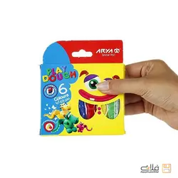 خمیر بازی 6 رنگ آریا مدل 1057 | فروشگاه فلاپی