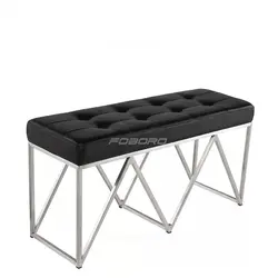 نیمکت پایه استیل چرمی فوبورو مدل رعد