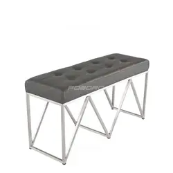 نیمکت پایه استیل چرمی فوبورو مدل رعد