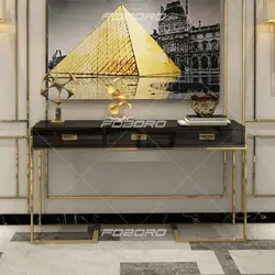 کنسول استیل سه کشو مدل بلوط