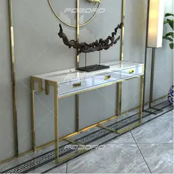 کنسول استیل سه کشو مدل بلوط