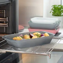 ظرف پخت مستطیل طوسی بوهمیا مدل PLAYOF COLORS