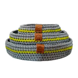 سبد قلاب بافی تریکو مدل هوای تازه مجموعه سه عددی