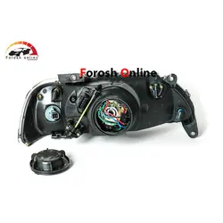 چراغ جلو پراید ۱۳۱ لنزدار داخل مشکی