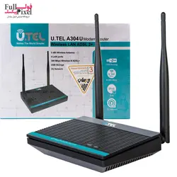 مودم روتر بی سیم چهار پورت 2 آنتن مدل یوتل A304U U.TEL - فروشگاه اینترنتی فول پیکسل