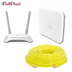 رادیو Sq lite 5 + روتر tp link 840 + کابل شبکه 15 متر ( بدون گارانتی) - فروشگاه اینترنتی فول پیکسل