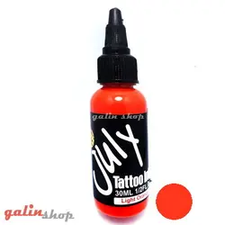 رنگ تاتو نارنجی روشن جولای light orange july