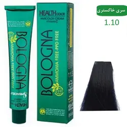 رنگ مو بدون آمونیاک بلونیا سری خاکستری رنگ مشکی پر کلاغی شماره 1.10 Bologna