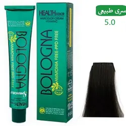 رنگ مو بدون آمونیاک بلونیا سری طبیعی رنگ قهوه ای روشن شماره5.0 Bologna