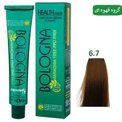 رنگ مو بدون آمونیاک بلونیا سری قهوه ای رنگ بلوند قهوه ای تیره شماره 6.7 Bologna