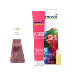 رنگ مو بدون آمونیاک فیوژن کالر مارال کورال 7.891