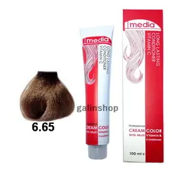 رنگ موی بلوند فندقی تیره مدیا شماره 6.65