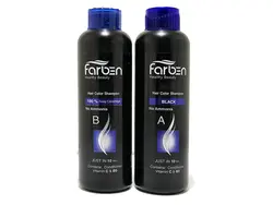 شامپو رنگ فاربن قهوه ای مخصوص آقایان Farben Color Shampoo For Men