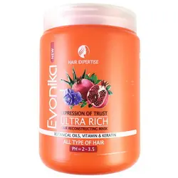 ماسک مو اوونیکا Evonika ترمیم کننده مدل ULTRA RICH حجم 1000 میلی لیتر