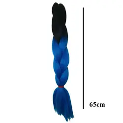 موی دو سر باز 65 سانت آمبره آبی -مشکی