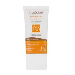 کرم ضد آفتاب هیدرودرم رنگ بژ گندمی SPF 50