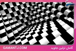 پوستر دیواری سه بعدی شطرنجی کد 3D-046