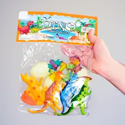 ست 8 تایی فیگور دایناسور با تخم