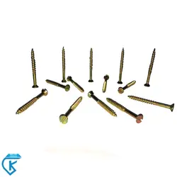 پیچ چوب طلایی 8*1.5 تخت