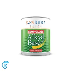 رنگ روغنی کرم استخوانی نیم براق کیلو کد 2501 ساندورا