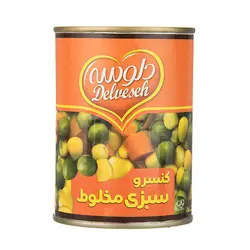 خرید کنسرو مخلوط سبزیجات 400 گرمی دلوسه - فروشگاه اینترنتی گانوکو