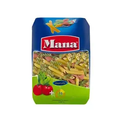 خرید ماکارونی فرمی میکس سبزیجات 500 گرمی مانا - فروشگاه اینترنتی گانوکو