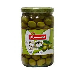 خرید زیتون شور ( خیلی درشت ) 650 گرمی مهرام - فروشگاه اینترنتی گانوکو