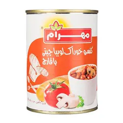 خرید کنسرو لوبیا چیتی با قارچ ایزی اوپن400 گرمی مهرام - فروشگاه اینترنتی گانوکو